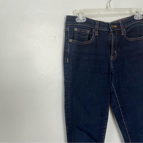 J. Crew Skinny Stretch 9” inseam High Waist Denim Darn Blue Jeans 27/30 - Picture 5 of 12